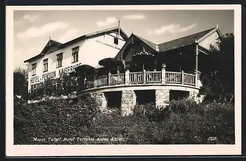 AK Maria Taferl, Hotel Terrasse vom Kaiserhof