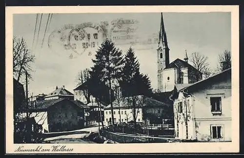 AK Neumarkt am Wallersee, Teilansicht mit Kirche