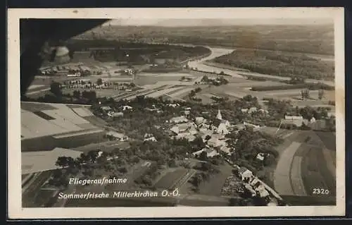 AK Mitterkirchen /O.-Ö., Teilansicht, Fliegeraufnahme