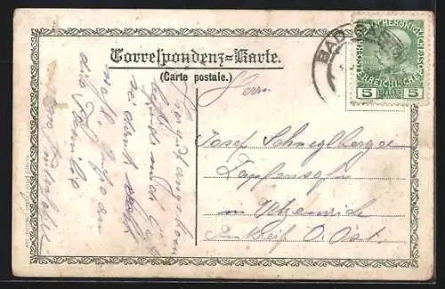 Künstler-AK Badgastein, Hotel de l`Europe