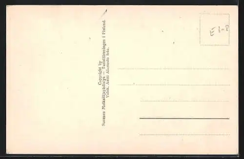 AK Petsamo, Liinahamari, Blick auf den Ort in der Bucht