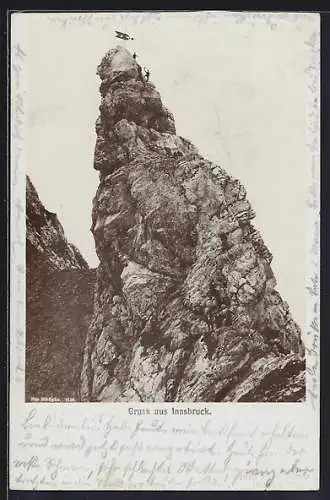 AK Innsbruck, Felsen mit Bergsteigern