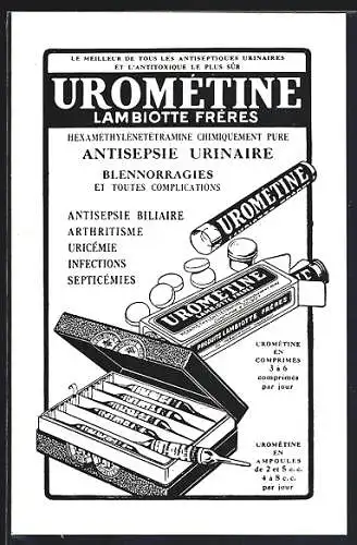 AK Reklame für das Medikament Urometine