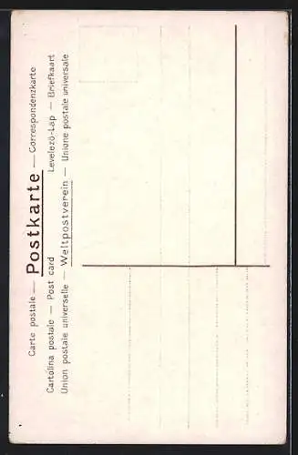 AK Der Bärenhäuter - Mädchen empfängt den Bärenhäuter in ihrem Haus