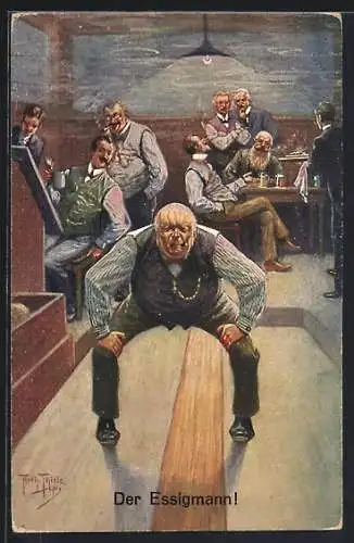 Künstler-AK Arthur Thiele: Der Essigmann