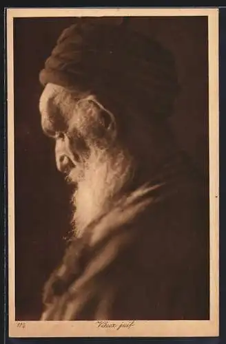 AK Vieux juif, Alter jüdischer Mann mit Turban u. Bart