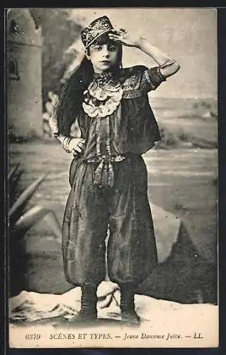 AK Scènes et Types, Jeune danseuse Juive, jüdische Tänzerin