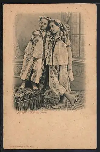 AK Fillettes juives, Jüdische Schwestern