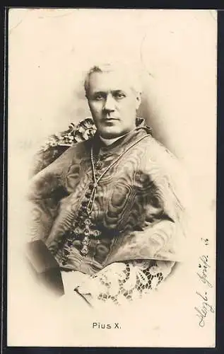AK Papst Pius X., Portrait