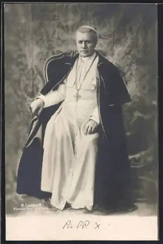 AK Papst Pius X. in Talar