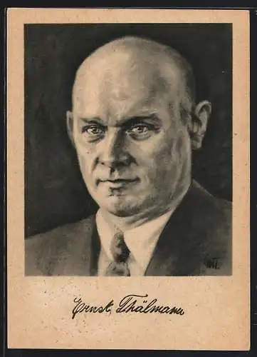 AK Portrait Ernst Thälmann im Anzug
