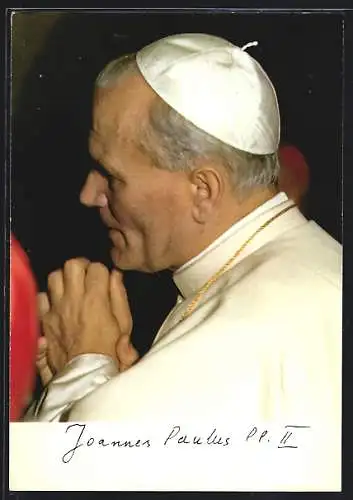 AK Papst Johannes Paul II. im vollen Ornat
