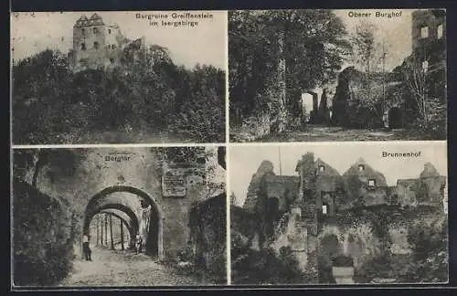 AK Greiffenberg, Burgruine Greiffenstein, Burghof, Brunnenhof
