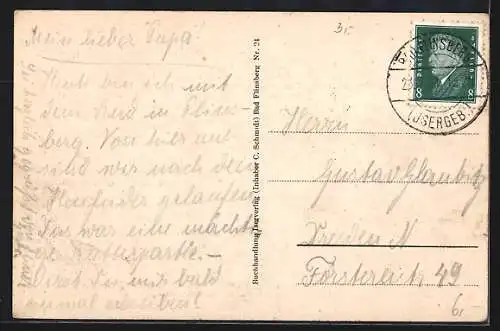 AK Bad Flinsberg i. Isergebirge, Kurhaus mit kathol. Kirche