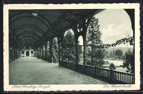 AK Bad Flinsberg /Isergeb., Ausblick aus der Wandelhalle