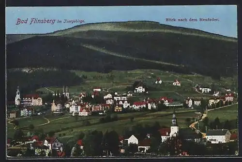 AK Bad Flinsberg, Ortsansicht mit Blick nach dem Heufuder