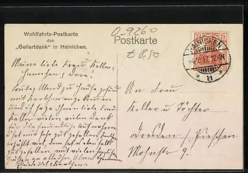 AK Hainichen / Sa., Wandbild im Rathaussaal, Gewaltsame Rekrutierung in der Zeit des 7jähr. Krieges