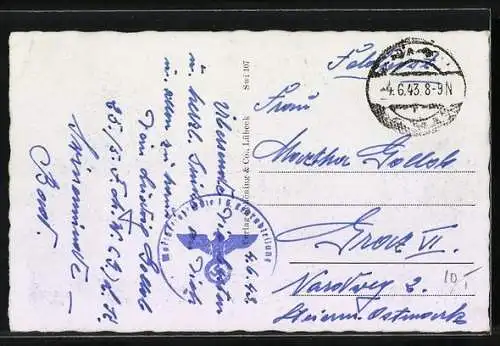 AK Swinemünde, Café Nohr, Platz, Omnibus