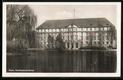 AK Posen / Poznan, See gegen Reichsbahndirektion