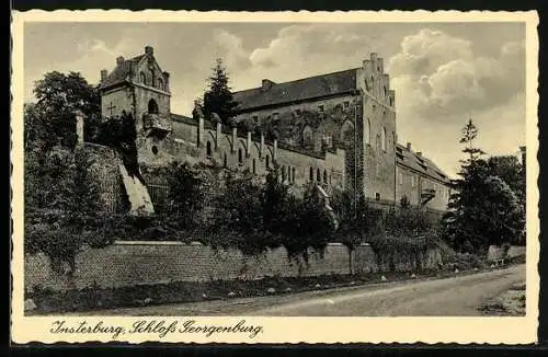 AK Insterburg, Blick auf das Schloss Georgenburg