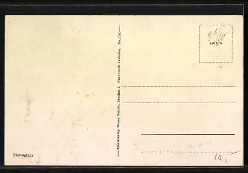 AK Insterburg, Schloss und Denkmal der Gefallenen der Ulanen-Reg.12