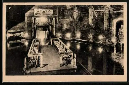 AK Wieliczka, Grubensee in der Grotte Pilsudski