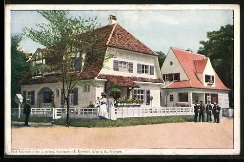 AK Stuttgart, Bauausstellung 1908, Arbeiterwohnhaus der Firma Ulrich Gminder GmbH Reutlingen
