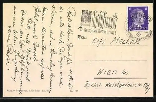 AK München, Marienplatz mit Gedenksäule, Strassenbahnen und Autos