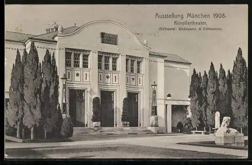 AK München, Ausstellung 1908, Künstlertheater