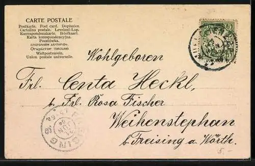 AK München, Kgl. Münchner Hofbräuhaus mit Passanten