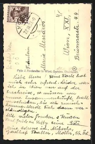 AK Hinterstoder /O. Ö., Dietlgut, Ortsansicht gegen Gipfelpanorama