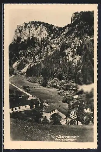 AK Semmering, Adlitzgräben, Ortspartie aus der Vogelschau