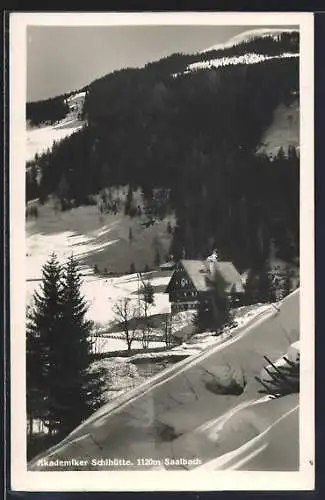 AK Saalbach, Akademiker Skihütte im Winter
