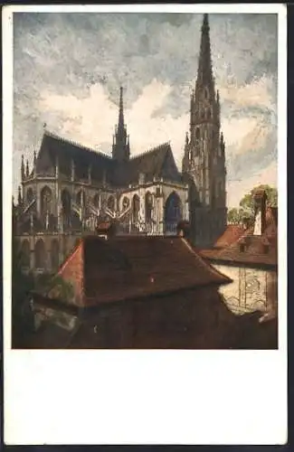 Künstler-AK Linz a. D., Der neue Dom