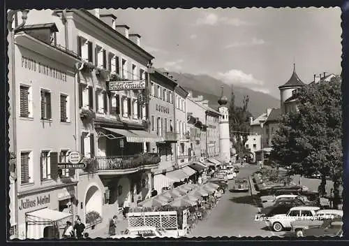 AK Lienz /Tirol, Hauptplatz mit Hotel Traube aus der Vogelschau