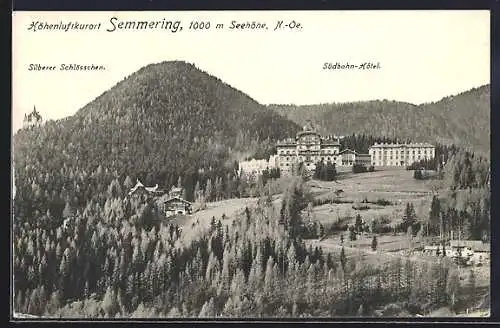 AK Semmering, Silberer Schlösschen, Südbahn-Hotel