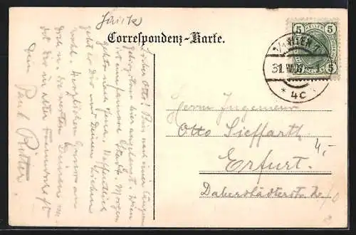 AK Wien, Franzensring, Panorama mit Parlament u. Votivkirche aus der Vogelschau, Strassenbahn