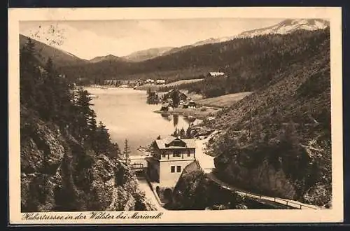 AK Mariazell, Hubertussee in der Walster, Blick zum See