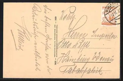 AK Mariazell, Hubertussee in der Walster, Blick zum See