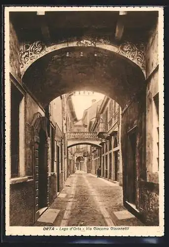 AK Orta /Lago d`Orta, Via Giacomo Giovanetti