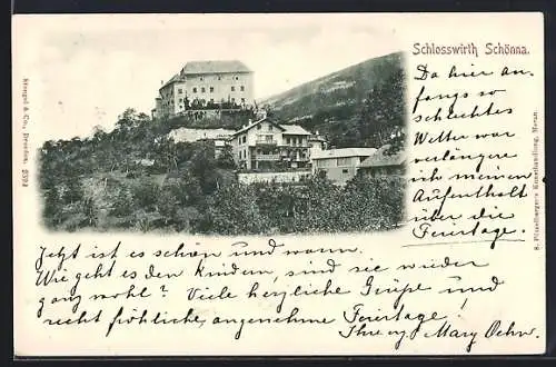 AK Schönna, Hotel Schlosswirth mit Umgebung