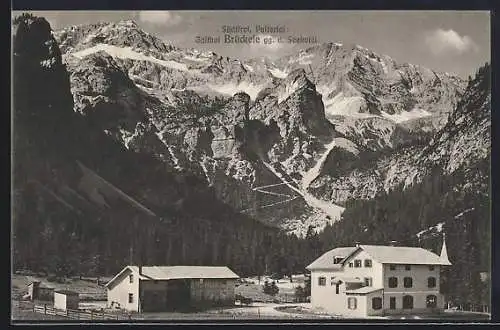 AK Prags /Pustertal, Gasthof Brückele gg. d. Seekofel