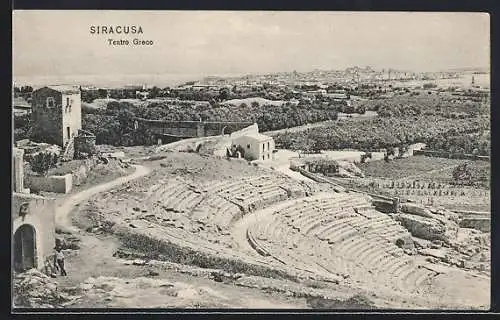 AK Siracusa, Blick auf das Teatro Greco und die Stadt