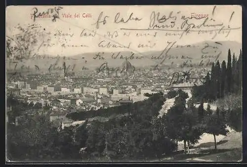 AK Firenze, Panorama dal Viale dei Colli