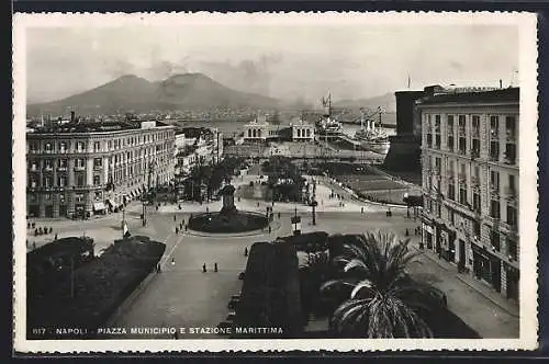 AK Napoli, Piazza Municipio e Statione Maritima