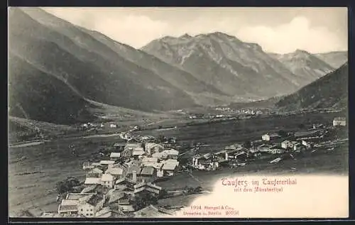 AK Taufers im Taufererthal, Ortsansicht mit dem Münsterthal