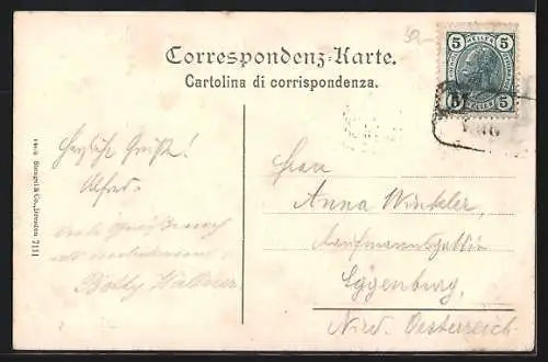 AK Riva, Segelschiff in der Bucht von Riva