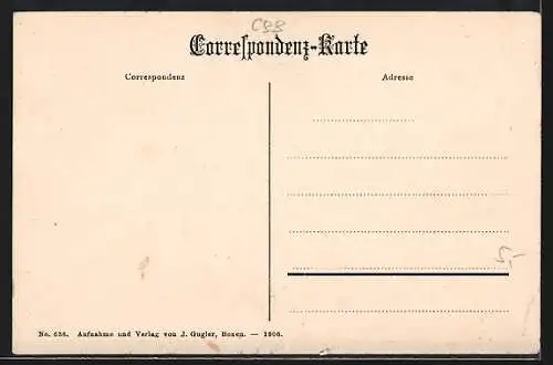 AK St. Ulrich in Gröden, Ortsansicht mit Blick ins Tal