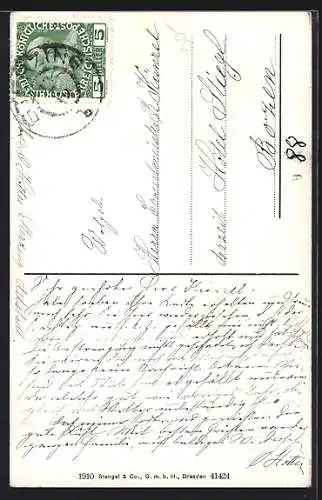 AK Sterzing i. Tirol, Strassenpartie in der Neustadt