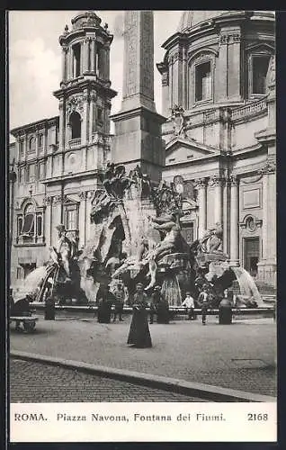 AK Roma, Piazza Navona & Fontana dei Fiumi